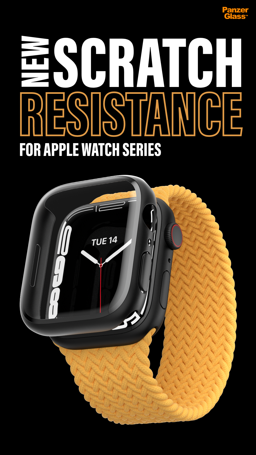 PanzerGlass® Displayschutz Full Body Apple Watch Series 9 | 8 | 7 | 41mm | Transparent